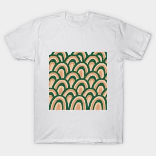 GREEN ART DECO RAINBOW T-Shirt